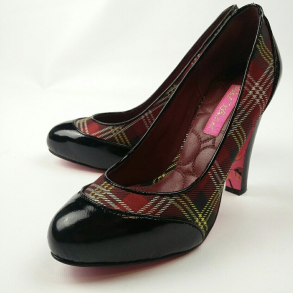 Betsey Johnson Leopold Plaid Platform